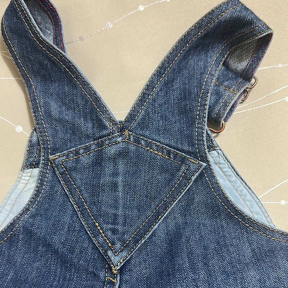 Levi's Blue Denim Overalls Adjustable Straps Medium Wash - Picture 8 of 10